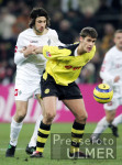 Fussball 1. Bundesliga: Dortmund - Gladbach, Zweikampf