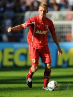 Fussball 1. Bundesliga, Saison 2011/2012: Augsburg, BELLINGHAUSEN am Ball