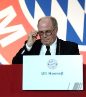 Fussball 1. Bundesliga : Praesident Uli Hoeness (FC Bayern Muenchen)
