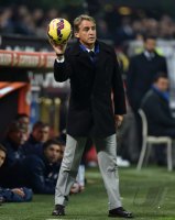 Fussball International Serie A 14/15: Trainer Roberto Mancini (Inter Mailand)