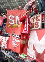 Fussball, 1. Bundesliga  Saison 13/14: Jubel FC Bayern Muenchen mit Schale