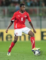 Fussball International  Testspiel:  David Alaba (Oesterreich)  am Ball