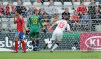 Fussball U21-EURO 2011 Halbfinale:  Torwart Torwart David de Gea (Spanien) geschlagen nach dem TOR zum 0:1
