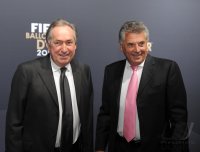 Fussball International  FIFA Ballon d Or 2011:  Gerard Houllier (li) und  David Dean