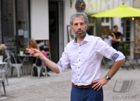 Tuebingen; Einweihung Spielplatz Metzgergasse durch Oberbuergermeister Boris Palmer (Die Gruenen)