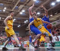 Basketball 1. Bundesliga 15/16 Hauptrunde: Walter Tigers Tuebingen - Basketball Loewen Braunschweig