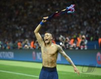 Fussball Champions League Finale 2015: JUBEL Neymar (Barca)