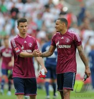 Fussball 1. Bundesliga  Saison 2011/2012:  Jermaine Jones (FC Schalke 04) und Alexander Baumjohann (FC Schalke 04)