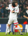 Fussball UCL: Stuttgart - Glasgow, Jubel n. 1:0