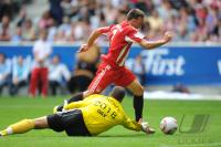 1. Fussball Bundesliga: Tor zum 3:0 Franck Ribery (FC Bayern Muenchen) gegen Harald Dax (Fitness First Winterstars)