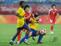 FUSSBALL  Olympia 2008   Vorrunde  Frauen   Brasilien - Korea DVR