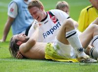 Fussball 1. Bundesliga: Dortmund - Frankfurt, Jubel Frankfurt