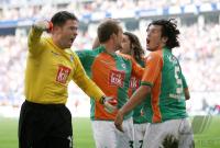 Fussball 1. Bundesliga: Hamburg - Bremen, Bremen jubelt