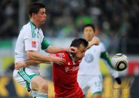 FUSSBALL, 1. BUNDESLIGA, 21. Spieltag: Wolfsburg - Bayern