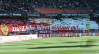 Fussball 1. Bundesliga, Saison 2011/2012: Stuttgart  Fankurve mit einem Banner