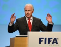 FUSSBALL 62. FIFA  Kongress in Budapest 2012: Franz BECKENBAUER (Deutschland, Vorsitzender der FIFA Task Force Fussball 2014)