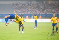 FUSSBALL  Olympia 2008   Halbfinale  Frauen   Brasilien - Deutschland