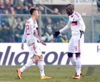 FUSSBALL SERIE A:  Stephan El Shaarawy und Niang M'Baye (v. li., AC Mailand)