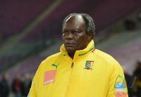 FUSSBALL INTERNATIONAL:  Trainer Jean-Paul Akono (Kamerun)