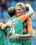 Fussball 1. Bundesliga: Bochum - Bremen, Bremer Jubel n. 0:1