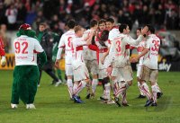 Fussball 1. Bundesliga : Stuttgart Schlussjubel