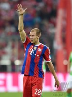 Fussball 1. Bundesliga Saison 14/15: JUBEL Holger Badstuber (FC Bayern Muenchen)