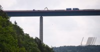 Horb (Kreis Freudenstadt) 07.05.2026 Baustelle auf der Autobahnbruecke ueber das Neckartal