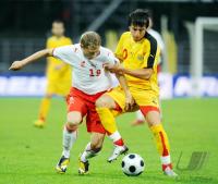 Fussball International Laenderspiel Polen - Mazedonien