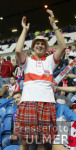 FUSSBALL CHL  Glasgow Rangers  -  VfB Stuttgart VfB Fan im Schottenrock