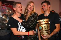 Fussball Champions Party 2013: FC Bayern Muenchen nach dem Gewinn des Triple