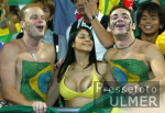FUSSBALL Weltmeisterschaft Fans Zuschauer Brasilien Feature Brasilien vs. Tuerkei Halbfinale