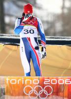 Olympische Spiele 2006 Turin - Abfahrt Herren Jubel Deneriaz