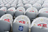 Fussball, 1. Bundesliga  Saison 13/14: Meisterschalen in der Allianz Arena