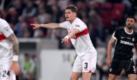 Fussball DFB Pokal  Halbfinale  2025/2026  23.04.2026VfB Stuttgart - SC Freiburg , EINZELBILD, EINZELN, AKTION, EINZELSPIELER, FREISTELLER, GESTIK, GESTIKULIEREND,
