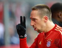 Fussball 1. Bundesliga Saison 12/13: JUBEL Franck Ribery (FC Bayern Muenchen)