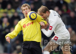 Fussball 1. Bundesliga: Dortmund - Gladbach, Zweikampf