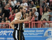 Basketball 1. Bundesliga 2011/2012:  Walter Tigers Tuebingen - Fraport Skyliners Frankfurt