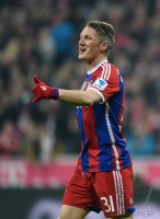 Fussball 1. Bundesliga Saison 14/15: Bastian Schweinsteiger (FC Bayern Muenchen)