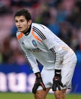 FUSSBALL 1. Bundesliga 2014/2015:  Torwart Michael Kleiner (Paulaner Traumel)