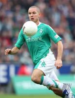Fussball 1. Bundesliga: Werder, ANDREASEN Einzelaktion