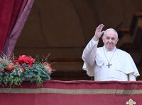 Rom; Papst Franziskus I. spricht den Urbi Et Orbi Segen