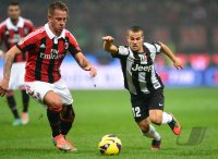 FUSSBALL SERIE A:  Philippe Mexes (li, AC Mailand) gegen Giovinco Sebastian (Juventus Turin)
