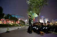 FUSSBALL  Olympia 2008  EROEFFNUNGSFEIER Polizei