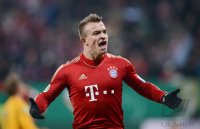 FUSSBALL DFB POKAL  Saison 2012/2013:  JUBEL Xherdan Shaqiri (FC Bayern Muenchen)