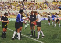 Fussball WM 1986 Marokko-Deutschland: Ezaki Zaki, Rummenigge