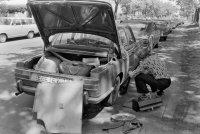 Fussball 1. Bundesliga Saison 1970/1971: Maier mit Reifenpanne