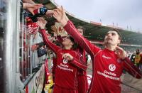 Fussball 1. Bundesliga: Bremen - Kaiserslautern, JUBEL SKELA