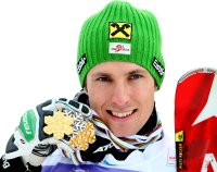 Ski WM 2013 Slalom Herren - Marcel Hirscher (AUT) mit Medaillen