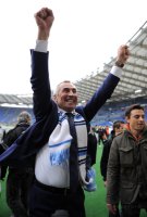 FUSSBALL SERIE A:  JUBEL Trainer Edoardo Reja (Lazio Rom)