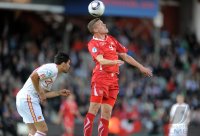 Fussball U21-EURO 2011 FINALE:  Alberto Botia (li, Spanien) gegen Fabian Frei (re, Schweiz)